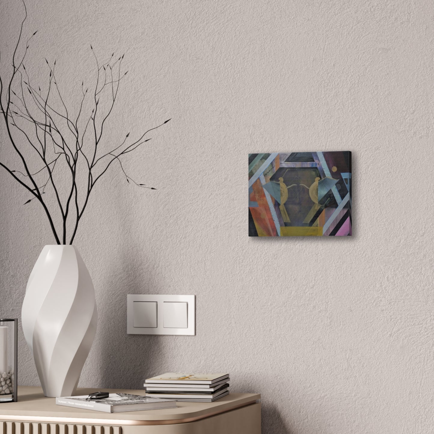 Abstract Geometric Canvas Print — Modern Symmetry Art (Stretched Canvas 0.75")
