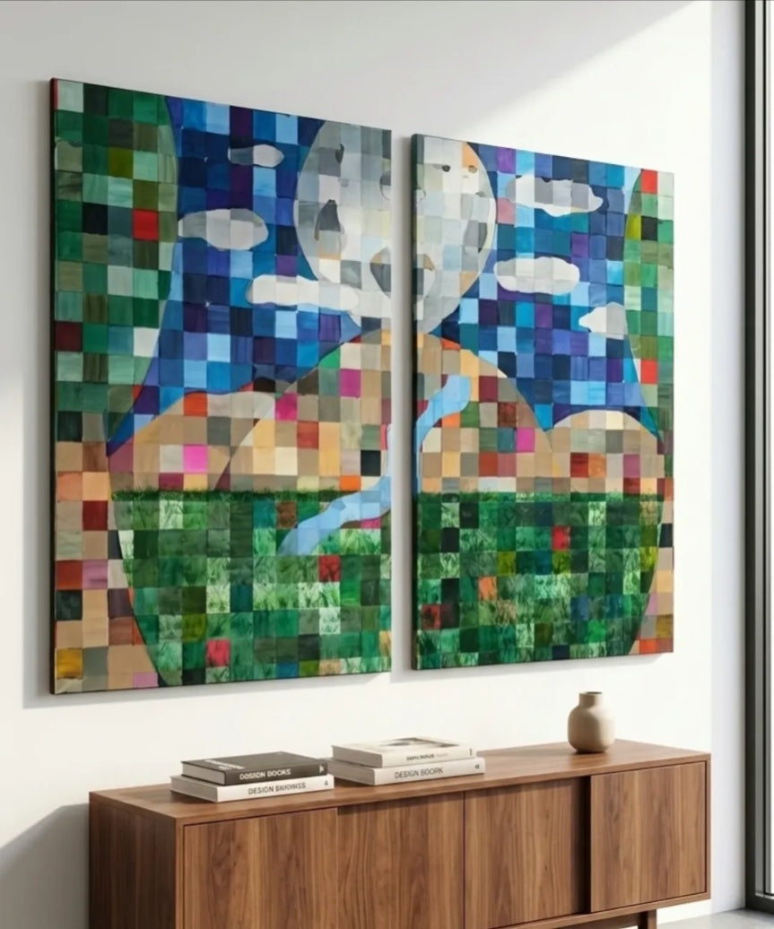 Mosaic Horizons - Premium Canvas Gallery Wrap
