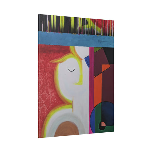 Abstract Peaceful Figure Canvas Wall Art – Stretched 0.75"