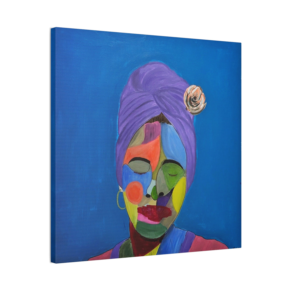 Colorful Abstract Woman Portrait Canvas