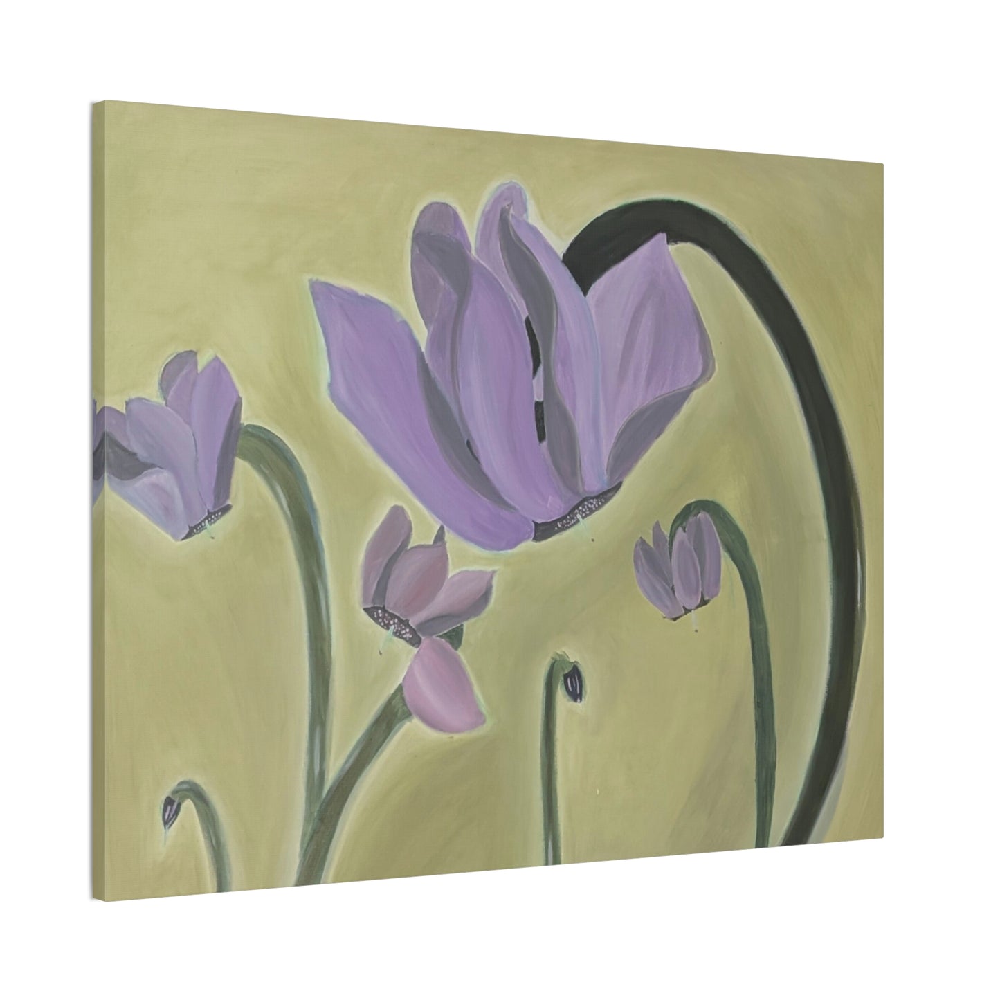 Lavender Bloom Canvas Wall Art – Purple Floral Stretched Canvas