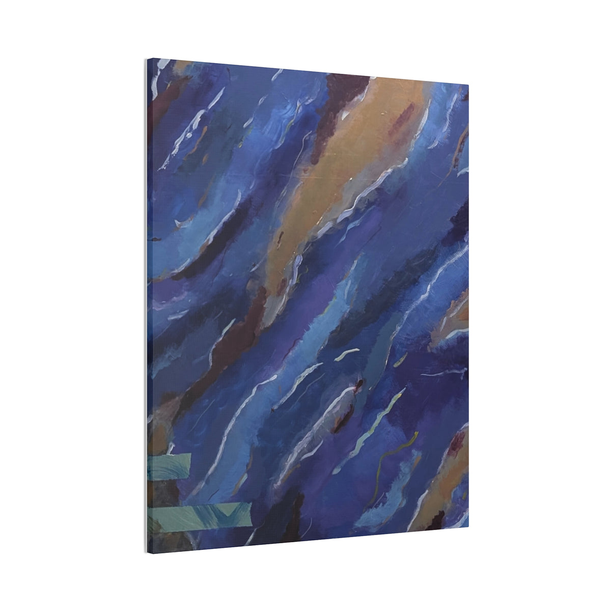 Abstract Ocean Waves Canvas Print — Stretched 0.75" Wall Art