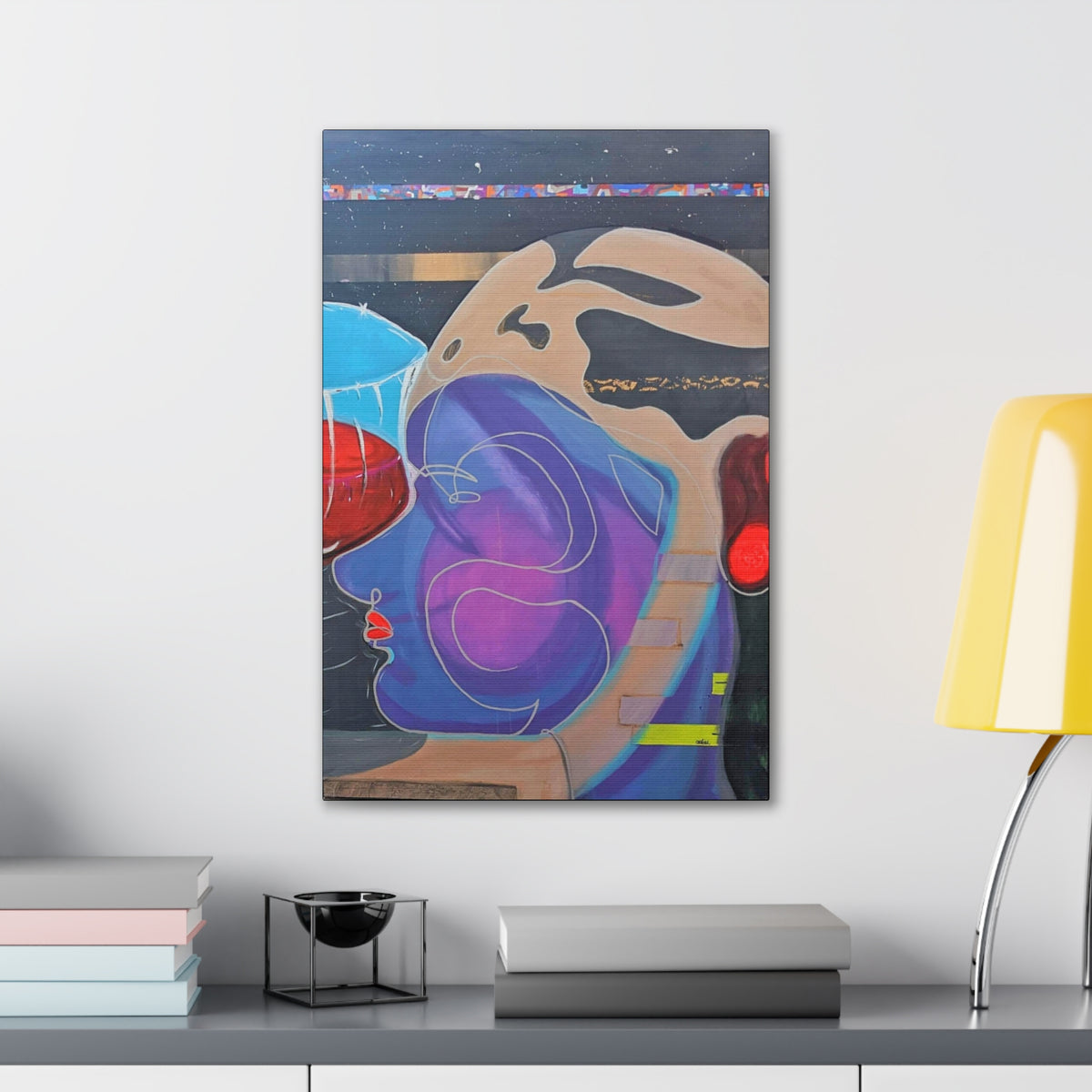 Abstract Wine & Music Canvas Print — Stretched 0.75"