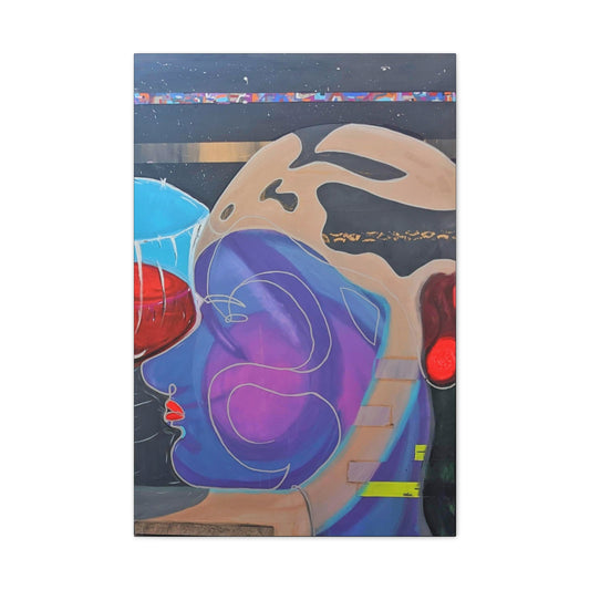 Abstract Wine & Music Canvas Print — Stretched 0.75"