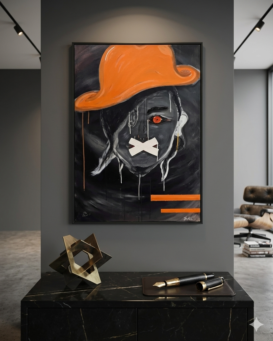 The Woman in Orange - Premium Canvas Gallery Wrap