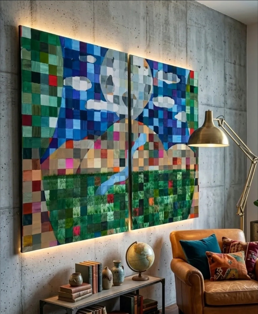 Mosaic Horizons - Premium Canvas Gallery Wrap