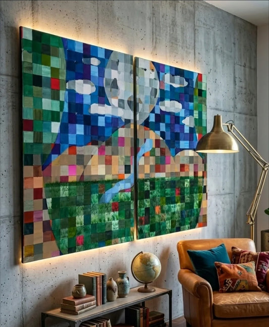 Mosaic Horizons - Premium Canvas Gallery Wrap