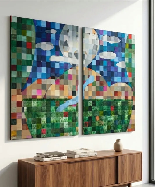 Mosaic Horizons - Premium Canvas Gallery Wrap