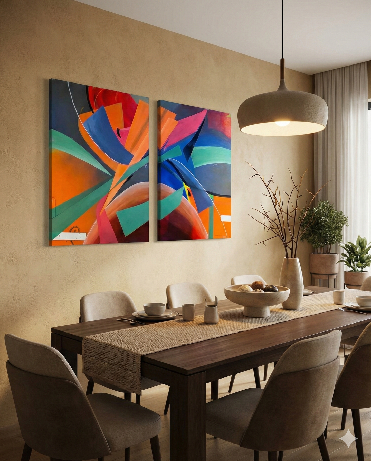 Abstract Colorful Floral Canvas Print — Stretched 1.5"