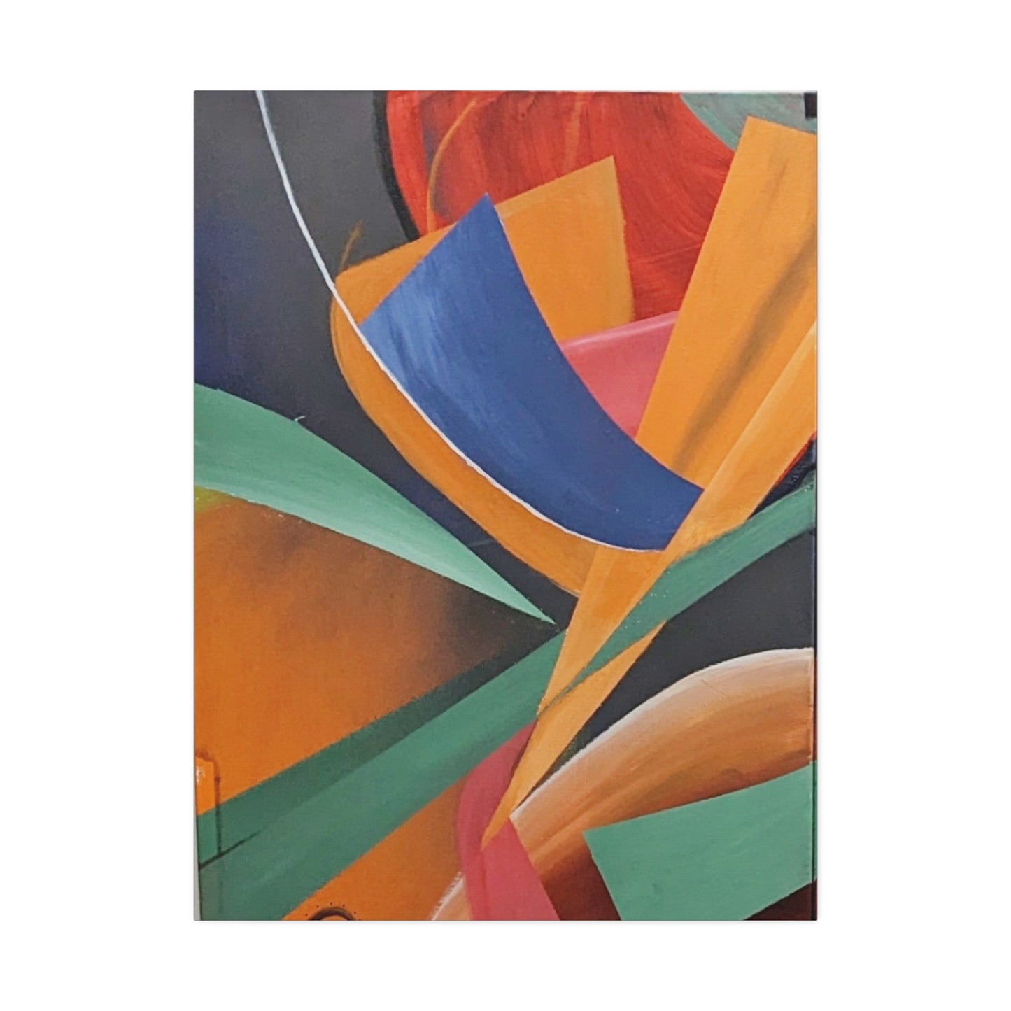 Abstract Colorful Floral Canvas Print — Stretched 1.5"