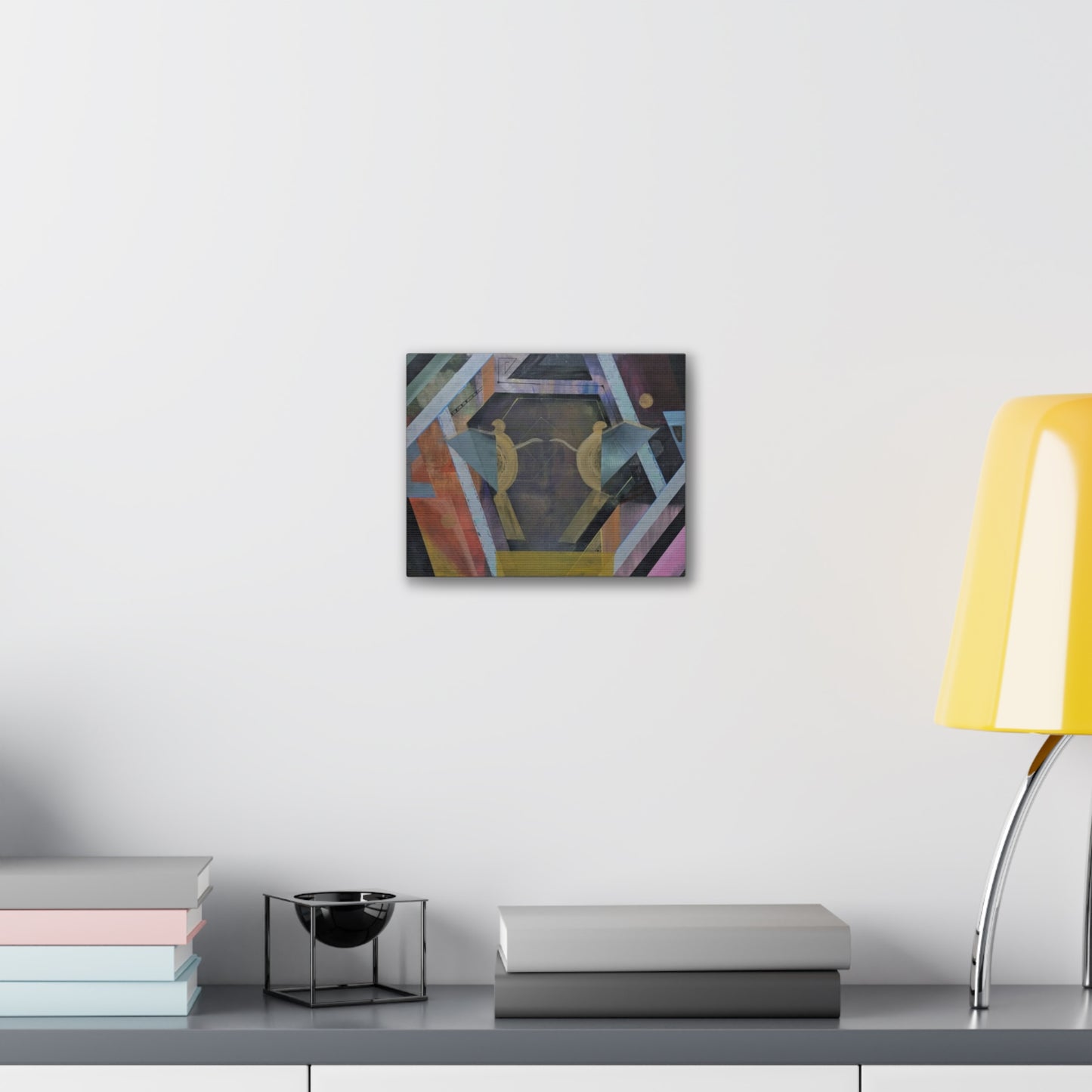 Abstract Geometric Canvas Print — Modern Symmetry Art (Stretched Canvas 0.75")