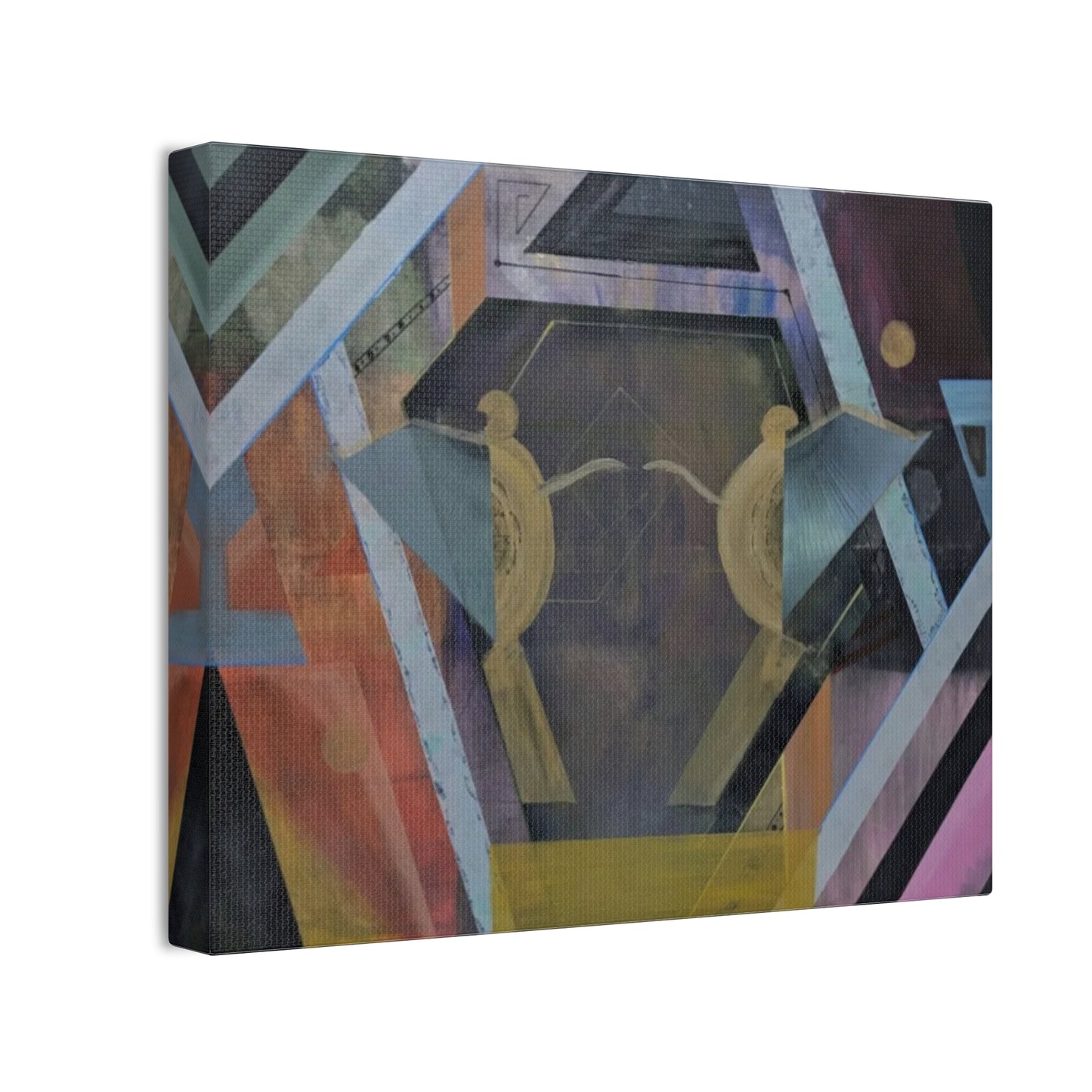 Abstract Geometric Canvas Print — Modern Symmetry Art (Stretched Canvas 0.75")